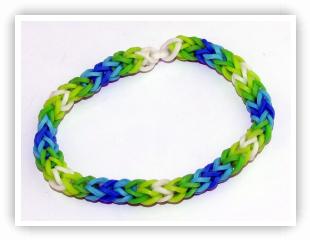 Rainbow Loom Patterns - 3 Pin Fishtail bracelet