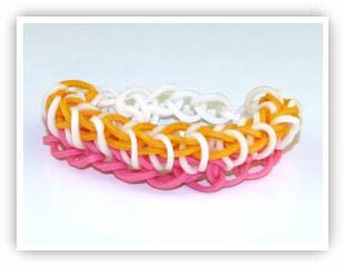 Rainbow Loom Patterns - Single Rhombus bracelet