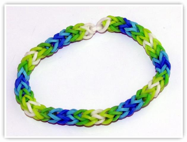 Rainbow Loom Patterns - 3 Pin Fishtail bracelet