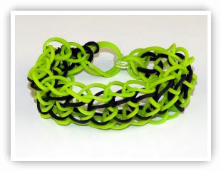 Rainbow Loom Patterns - 3 Segment Dragonscale bracelet