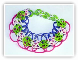Rainbow Loom Patterns - Diamond With Rings bracelet