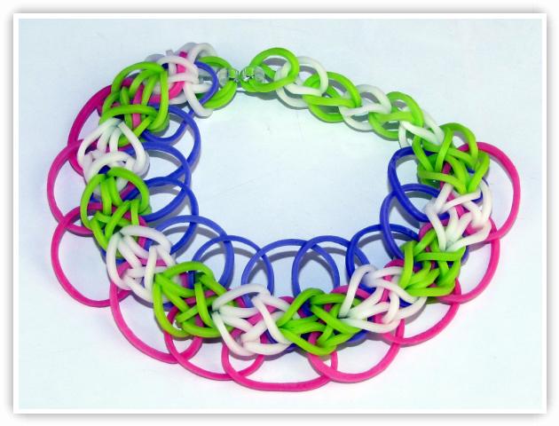 Rainbow Loom Patterns - Diamond With Rings bracelet