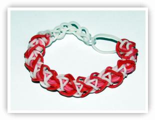 Rainbow Loom Patterns - Heart Shaped bracelet
