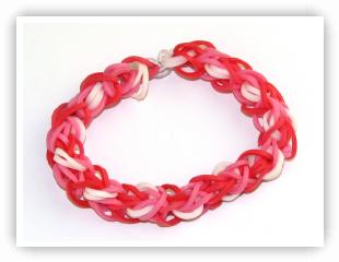 Rainbow Loom Patterns - Hugs And Kisses bracelet