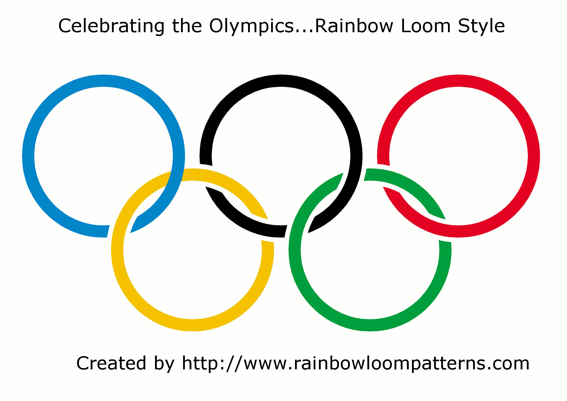 Rainbow Loom Olympic Rings Tribute