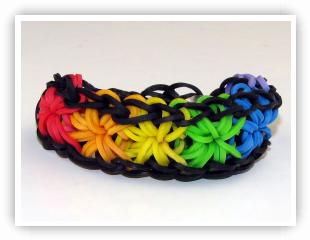 Rainbow Loom Patterns - Starburst 2 bracelet